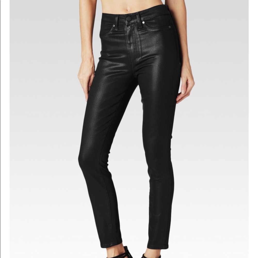 Paige Denim- margot jeans (black silk coating)